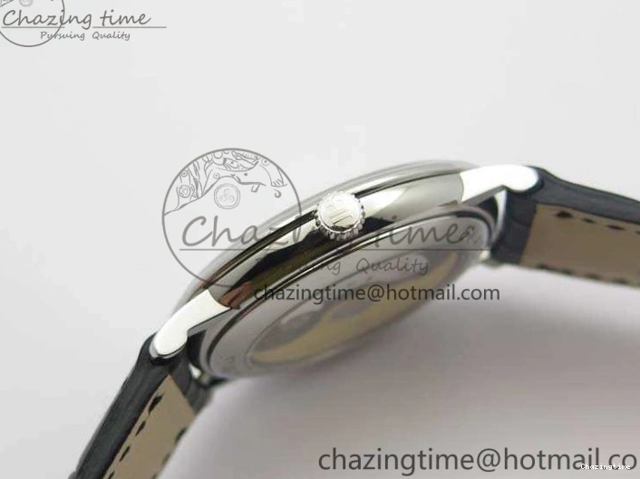 0326 Villeret 6651 SS ZF 1:1 Best Edition White Dial On Black Leather Strap A Practical 8098